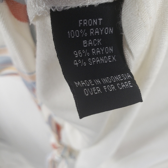 IZ Byer Women's Striped White Short Sleeve Shirt Sz XXL - Picture 7 of 7